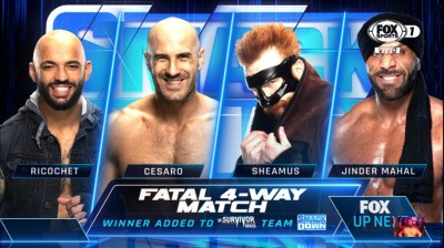 Ricochet Vs Cesaro Vs Sheamus Vs Jinder Mahal - SmackDown 19/11/2021