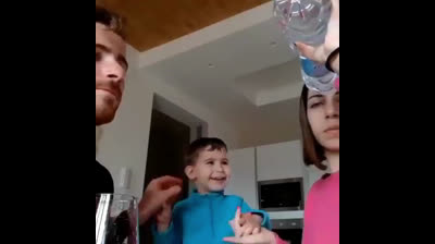 Parents sending each other water by telepathy