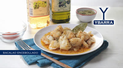 Receta rápida de bacalao encebollado
