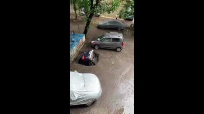 Car sinking while parking